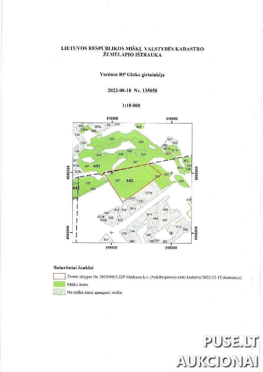 Žemės sklypas Sklypai Margai, Merkinės sen., Varėnos r. sav. 4