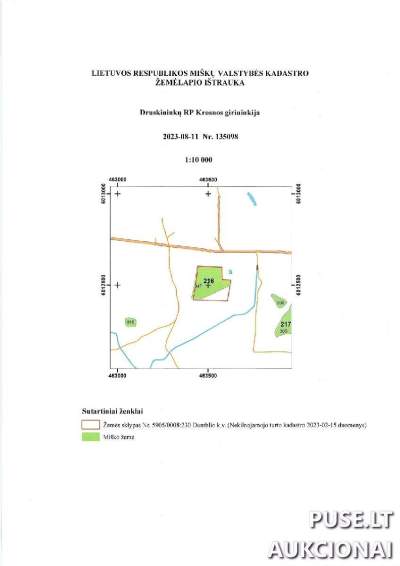 Žemės ūkio paskirties sklypas Lazdijų rajone, Šadžiūnų kaime, 5600 EUR pradinė kaina