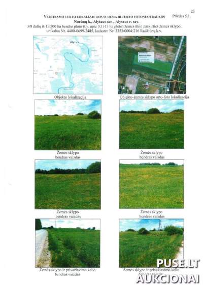 Žemės ūkio paskirties sklypo dalis Alytaus rajone, Norūnų kaime, 1200 EUR pradinė kaina
