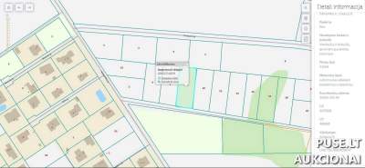 Parduodamas 0.1264 ha žemės sklypas Kauno r. Kampiškių k. Žvejų g. 8 už 7931 EUR pradinę kainą