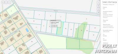 Žemės sklypas Kauno r. Kampiškių k. Žvejų g. 10, 0.1305 ha, pradinė kaina 8168 EUR