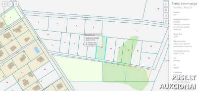 0.1319 ha žemės sklypas Kauno rajone, Kampiškių kaime, pradinė kaina 8269 EUR