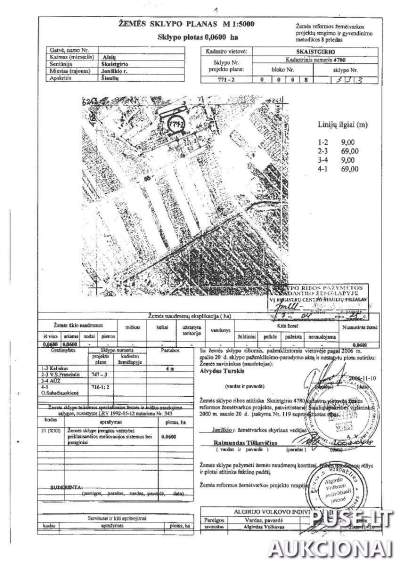Parduodama 1/2 dalis 0.06 ha žemės ūkio sklypo Joniškio r., Alsių k. – pradinė kaina 150 EUR