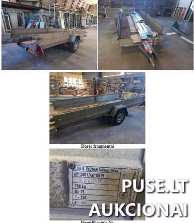 Pirmosios kategorijos priekaba RYDVAN EURO A750, pradinė kaina 800 EUR, varžytynės iki 2024-10-07