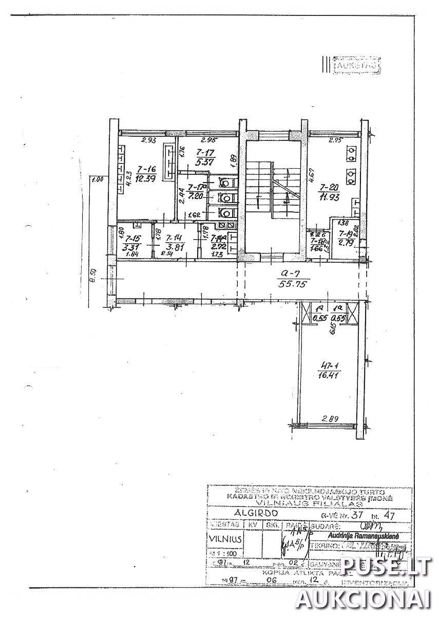 Butas Patalpos/Butai Algirdo g. 37, 03217 Vilnius, Vilniaus m. sav. 1