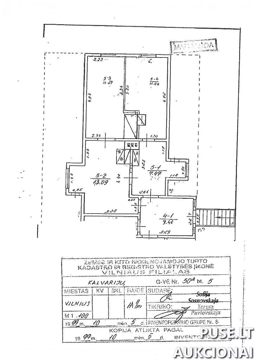 Butas Patalpos/Butai Kalvarijų g. 50A, 09304 Vilnius, Vilniaus m. sav. 1