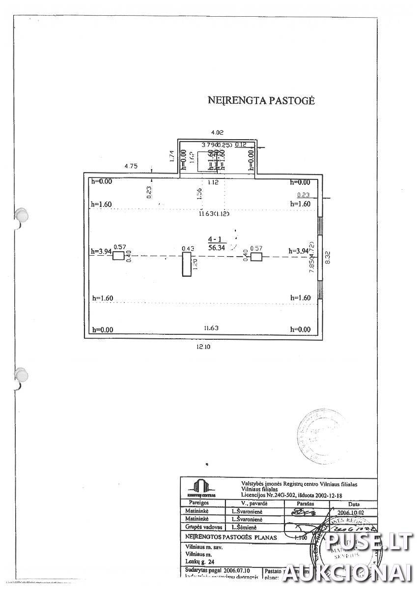 Neįrengta pastogė Patalpos/Butai Lenkų g. 24, 02115 Vilnius, Vilniaus m. sav. 1