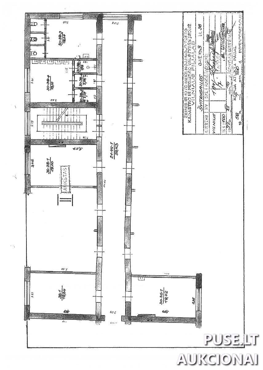 Kambarys Patalpos/Butai Švitrigailos g. 3, 03110 Vilnius, Vilniaus m. sav. 1