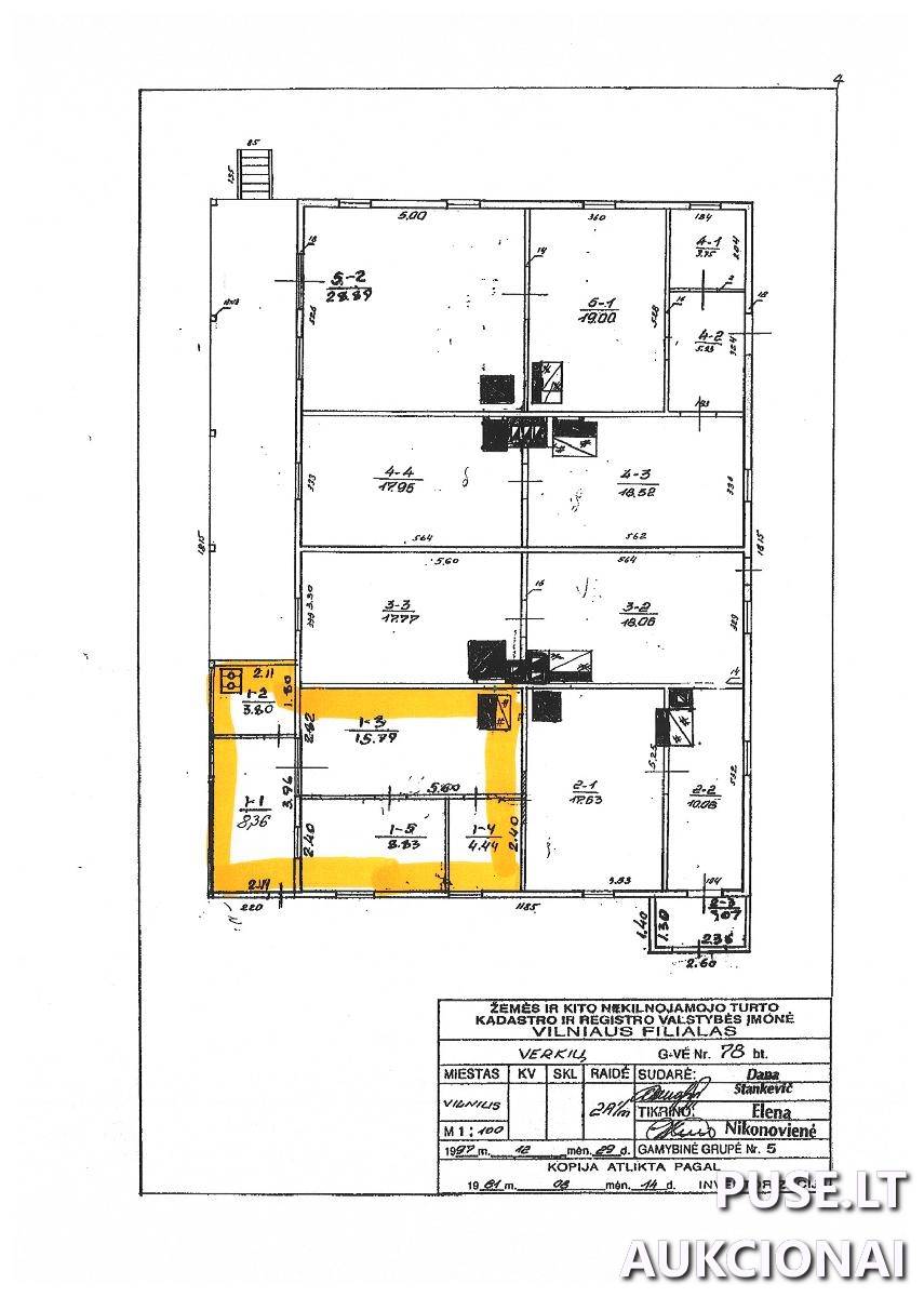 Butas Patalpos/Butai Verkių g. 78, 12201 Vilnius, Vilniaus m. sav. 1