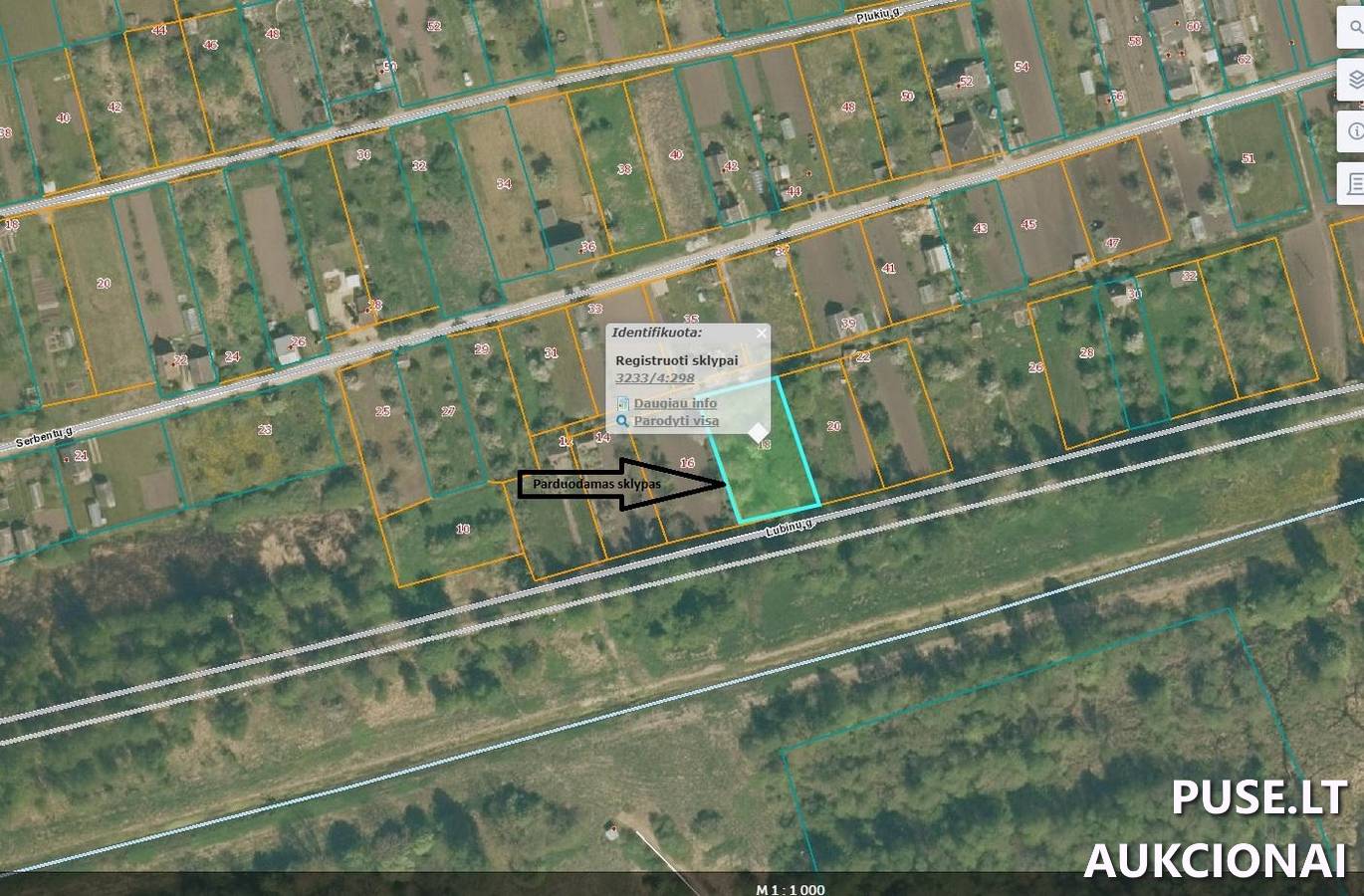 Žemės sklypas Sklypai Lubinų g. 18, 85121 Naujoji Akmenė, Naujosios Akmenės miesto sen., Akmenės r. sav. 1