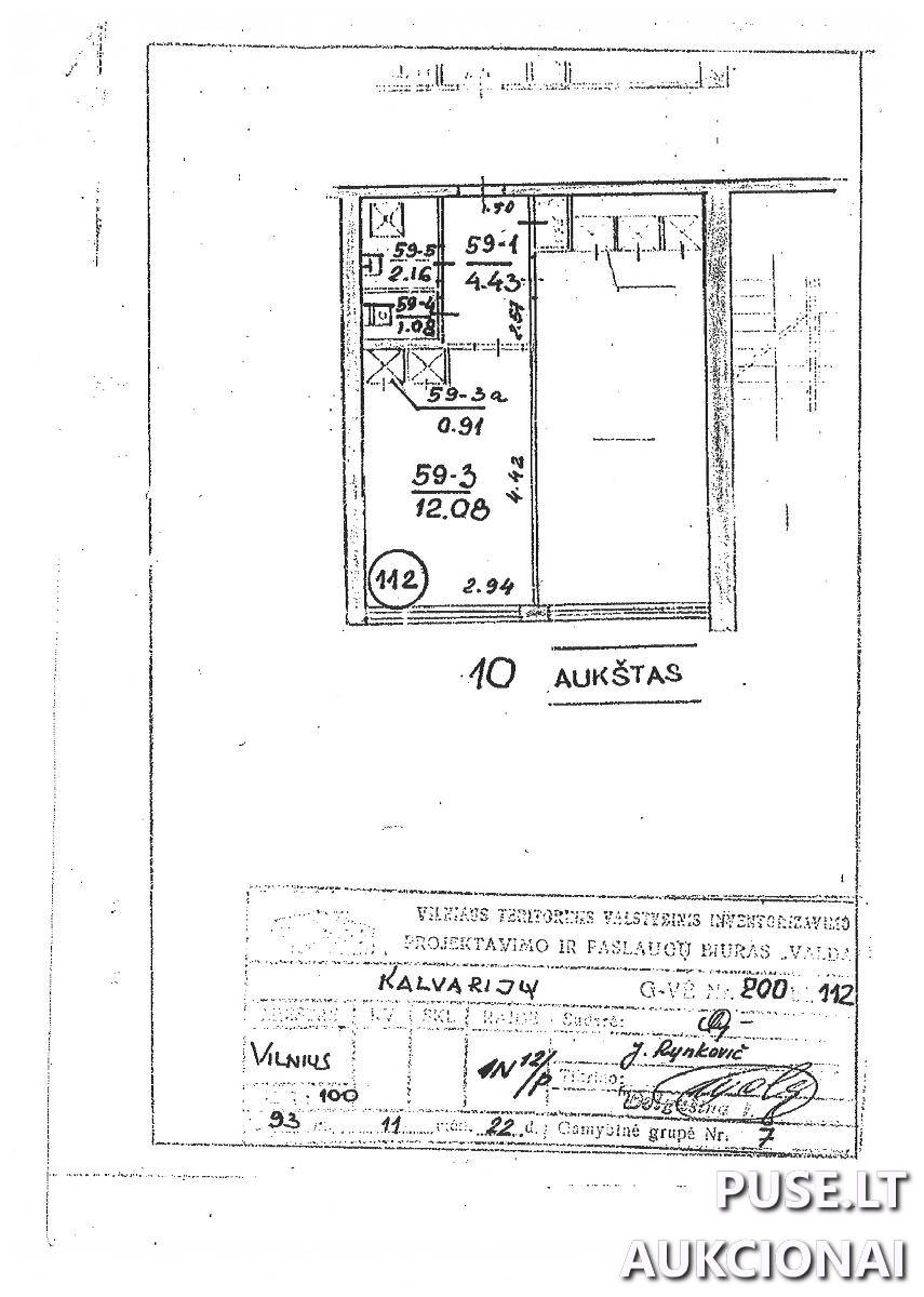Butas Patalpos/Butai Kalvarijų g. 200, 08252 Vilnius, Vilniaus m. sav. 1