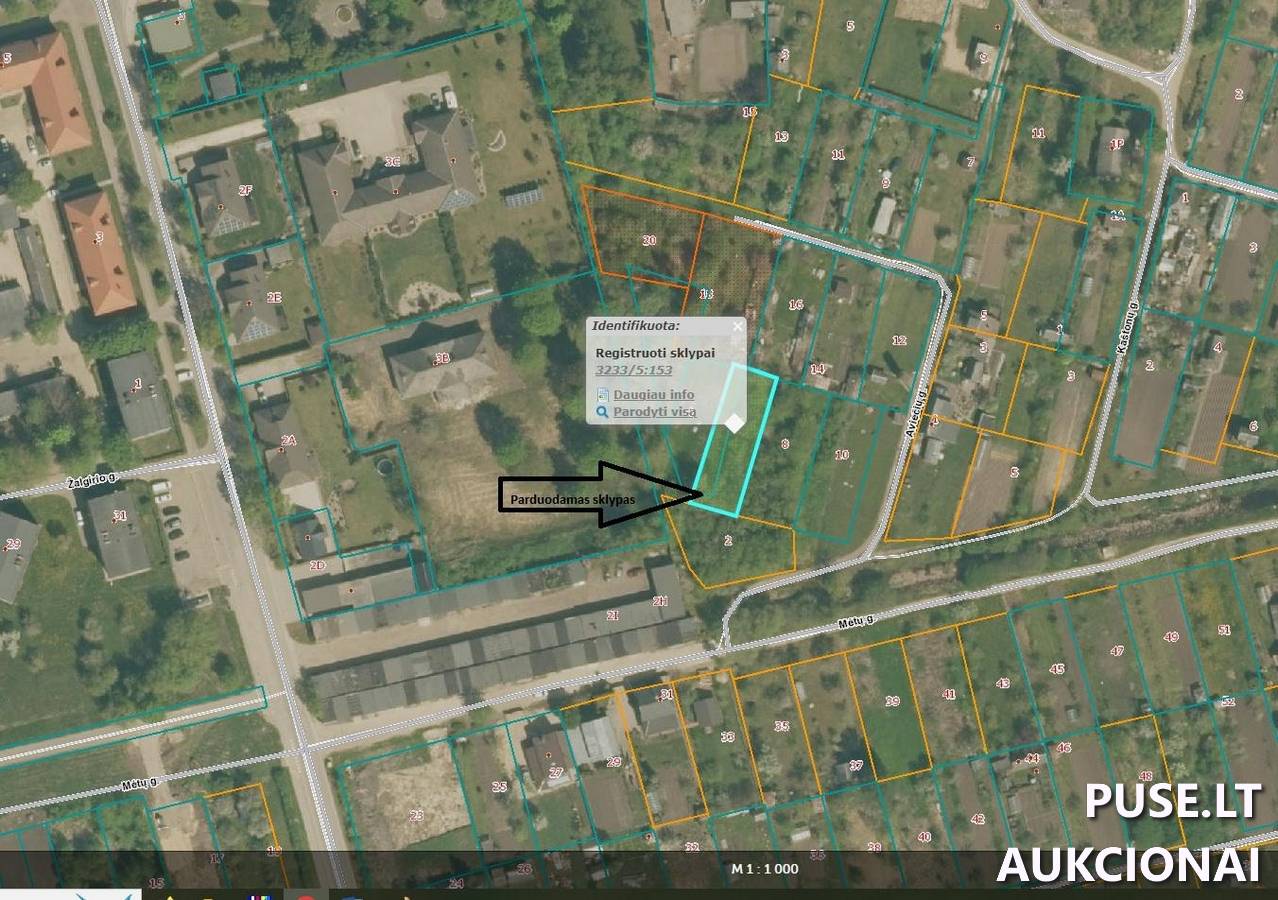 Žemės sklypas Sklypai Aviečių g. 6, 85120 Naujoji Akmenė, Naujosios Akmenės miesto sen., Akmenės r. sav. 1