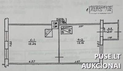 Butas Vilniuje, Sparno g. 11, 1940 m. namas, pradinė kaina 53250 EUR