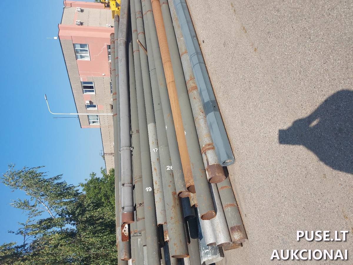 Juodojo metalo laužas - nusidėvėjusios kontaktinio tinklo metalinės atramos Kitas turtas 1