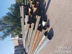 Kitas turtas - Juodojo metalo laužas - nusidėvėjusios kontaktinio tinklo metalinės atramos