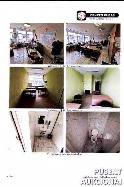 14308/100000 dalis administracinio pastato Alytuje, Pramonės g. 13, pradinė kaina 25157 EUR