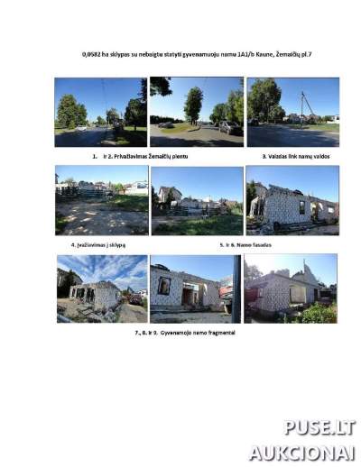 Nebaigtas statyti gyvenamasis namas Kaune, Žemaičių g. 7 su 0.0582 ha sklypu, 84800 EUR