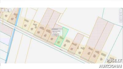 Parduodamas žemės sklypas Radviliškio r. Valatkonių kaime, 0.20 ha, pradinė kaina 6278 EUR
