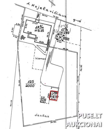 Ūkinis pastatas Vilniuje, A. Kojelavičiaus g. 125, 1/3 dalis nuo 1400 EUR