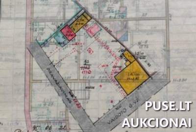 Žemės sklypo dalis Kaune, Vaidoto g. 78, pradinė kaina 41700 EUR, su inžineriniais tinklais