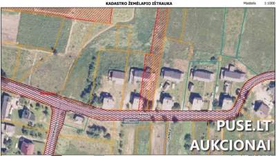 Parduodamas 1/2 žemės sklypo dalis Raseinių rajone, Kaulakių kaime, Ateities g. 4, pradinė kaina 4284 EUR