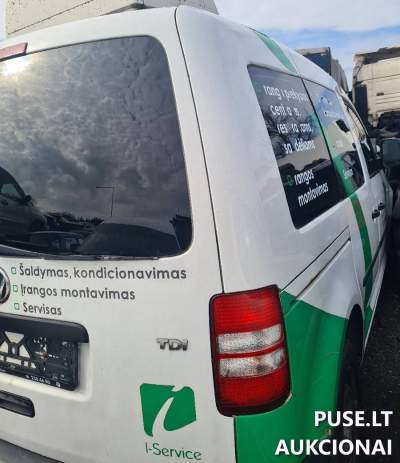 VW Caddy lengvasis automobilis, 2012 m., dyzelinas, 1440 EUR pradinė kaina, parduodamas aukcione