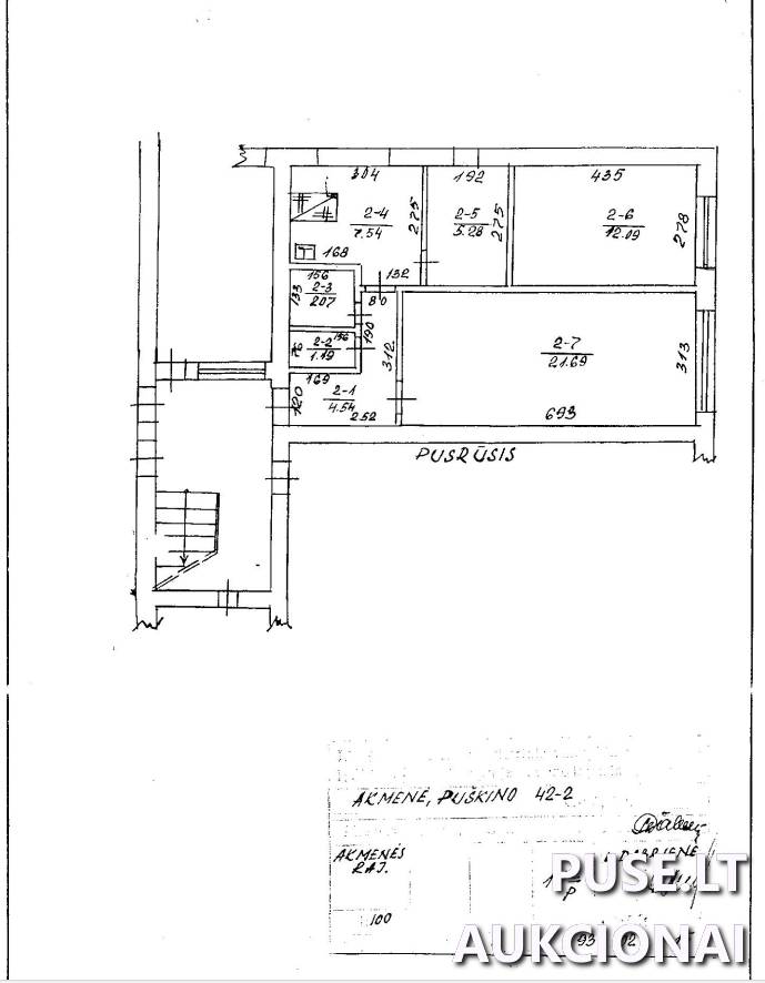 Butas Patalpos/Butai Puškino g. 42, 85360 Akmenė, Akmenės sen., Akmenės r. sav. 1