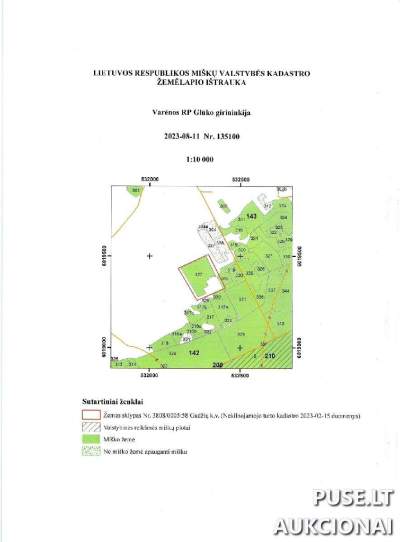 Parduodamas 3.65 ha žemės ūkio paskirties sklypas Varėnos r., Babriškių k. su miško plotu 11920 EUR