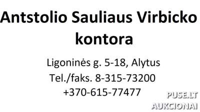 Žemės sklypas Alytaus rajone, Dubių kaime 5172 EUR pradinė kaina - Antstolių Varžytynės