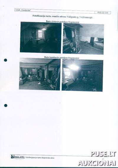 53/100 dalis buto Ukmergėje Vaižganto g. 7, pradinė kaina 1920 EUR, krosninis šildymas