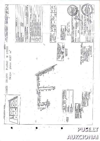Žemės sklypo dalis (120/4197) Kaune Romainių g. pradinė kaina 1200 EUR antstolių varžytynėse