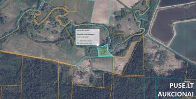 Žemės sklypo 1/2 dalis Daugėlių kaime, Jurbarko r. sav. su gyvenamųjų pastatų paskirtimi, pradinė kaina 7123 EUR
