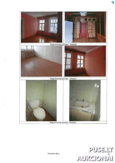 Negyvenamoji patalpa-mokykla Biržuose, Kęstučio g. 1, 307 kv.m., pradinė kaina 17846 EUR