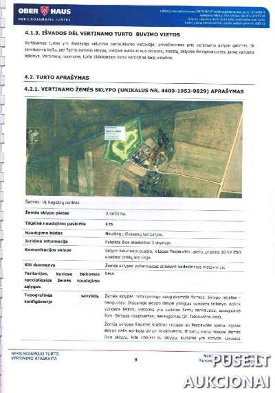 Žemės sklypas Panevėžio r. Trumpragio k. 2.3693 ha parduodamas aukcione nuo 4501 EUR