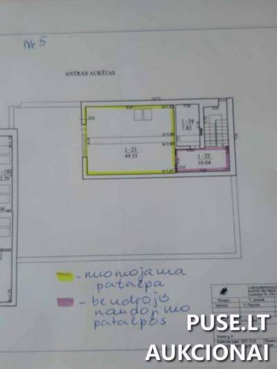 Nuomojamos 58 kv.m patalpos Lankytojų centrui Prienų r. sav. Kranto g. 8, pradinė kaina 0 EUR