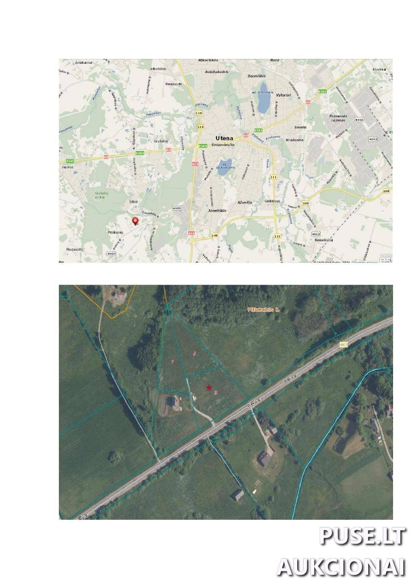 Žemės sklypas Sklypai Pievų g. 3, 28104 Piliakalnis, Leliūnų sen., Utenos r. sav. 1