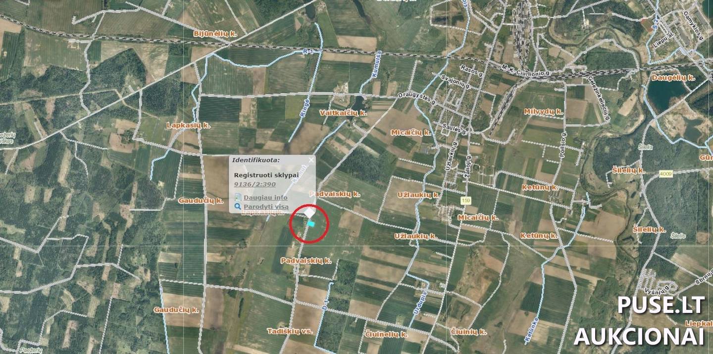 Žemės sklypas Sklypai Padvaiskiai 2, 81219, Kuršėnų kaimiškoji sen., Šiaulių r. sav. 1
