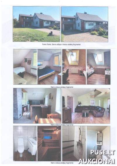 Parduodamas 8 kambarių gyvenamasis namas Kauno rajone, Juragių kaime, su 384.51 kv.m plotu, pradinė kaina 173600 EUR