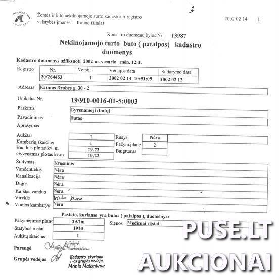 Butas Patalpos/Butai Drobės g. 30, 45223 Kaunas, Kauno m. sav. 11