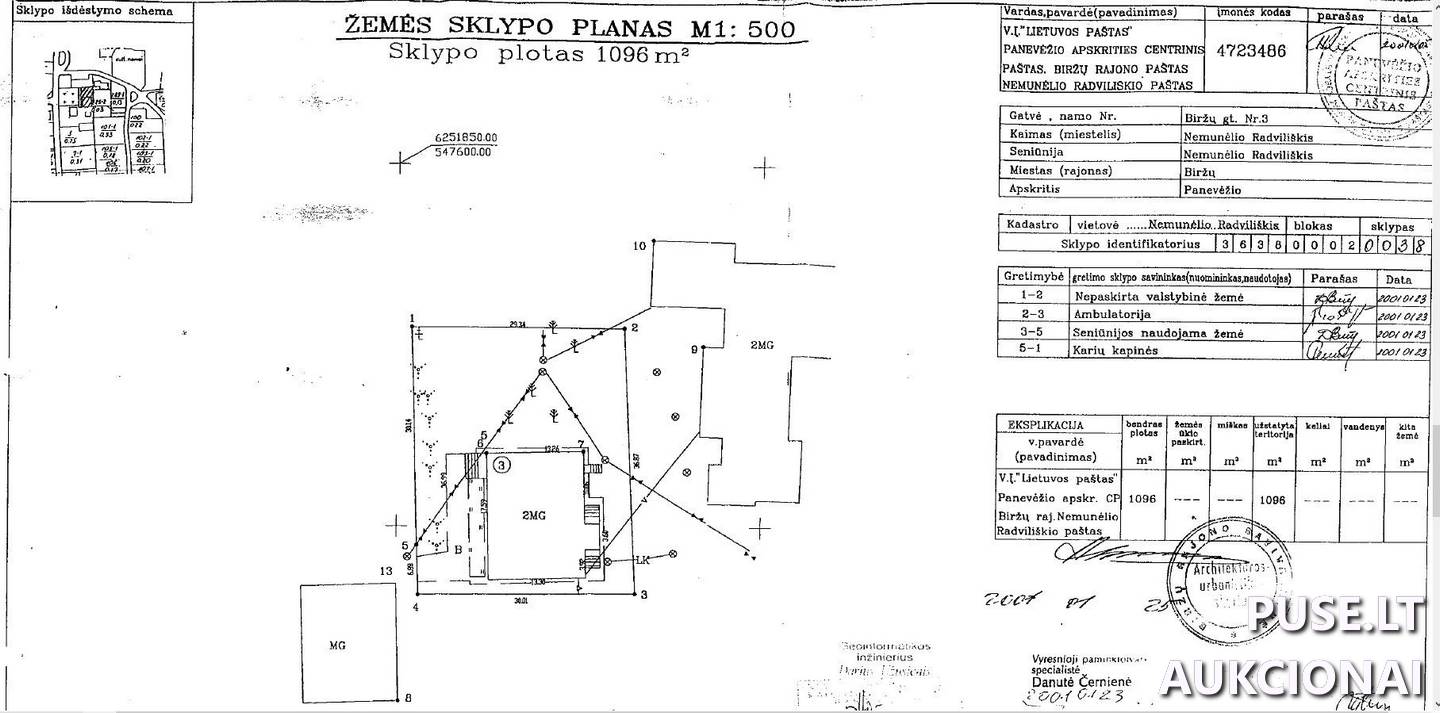 Paštas Pastatai Biržų g. 3, 41444 Nemunėlio Radviliškis, Nemunėlio Radviliškio sen., Biržų r. sav. 1