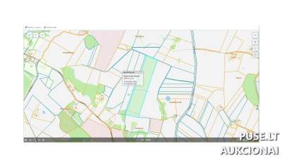 Pusė žemės sklypo Plungės rajone, Pelenių kaimas, parduodama 1/2 dalis, pradinė kaina 16800 EUR