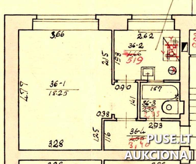 Butas Patalpos/Butai Vilniaus g. 92, 76262 Šiauliai, Šiaulių m. sav. 1