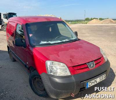Krovininis furgonas Peugeot Partner 1.6 D, 2008 m., pradinė kaina 200 EUR, aukcionas Vilniuje