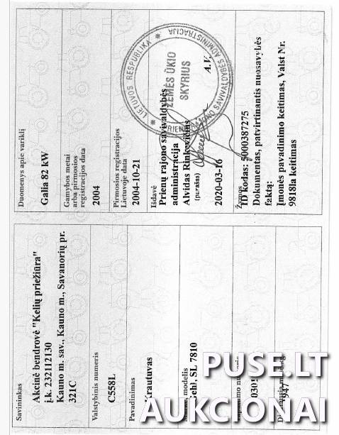 Krautuvas kompaktiškas Traktoriai, savaeigės mašinos, priekabos, puspriekabės 1