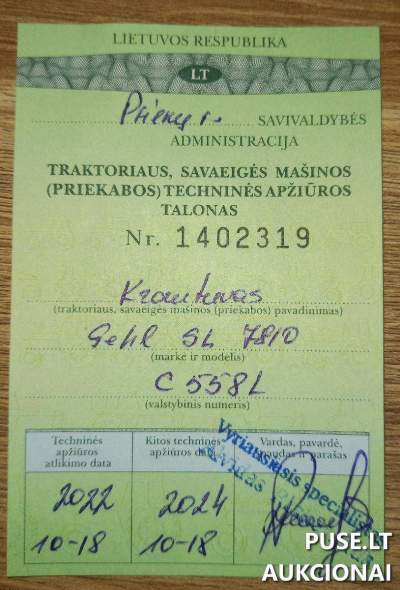 Kompaktiško krautuvo aukcionas Kaune nuo 1500 EUR - traktoriai ir savaeigės technikos pardavimas