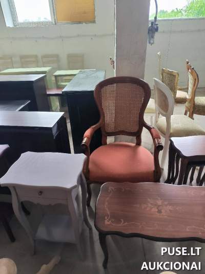 Naujų medžio masyvo baldų aukcionas nuo 72328 EUR - BUAB "Faber klasika" likviduojamas turtas