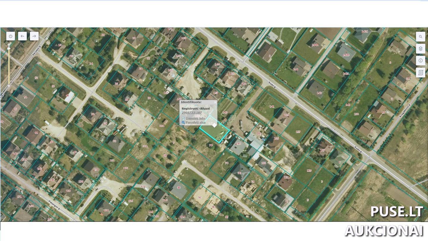 Žemės sklypas Sklypai Sodo g. 147, 76186 Šiauliai, Šiaulių m. sav. 1