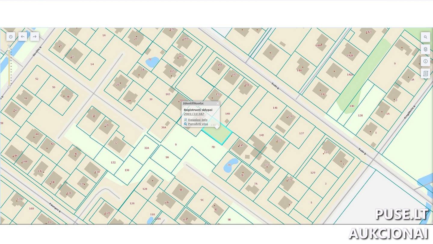 Žemės sklypas Sklypai Sodo g. 147, 76186 Šiauliai, Šiaulių m. sav. 2