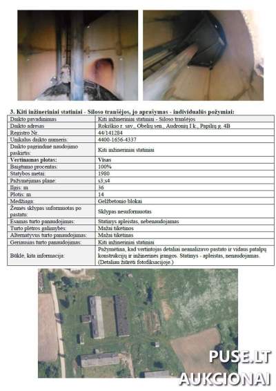 Siloso tranšėja Rokiškio r. sav. Audronių I k. 2760 EUR - Nekilnojamas turtas aukcione