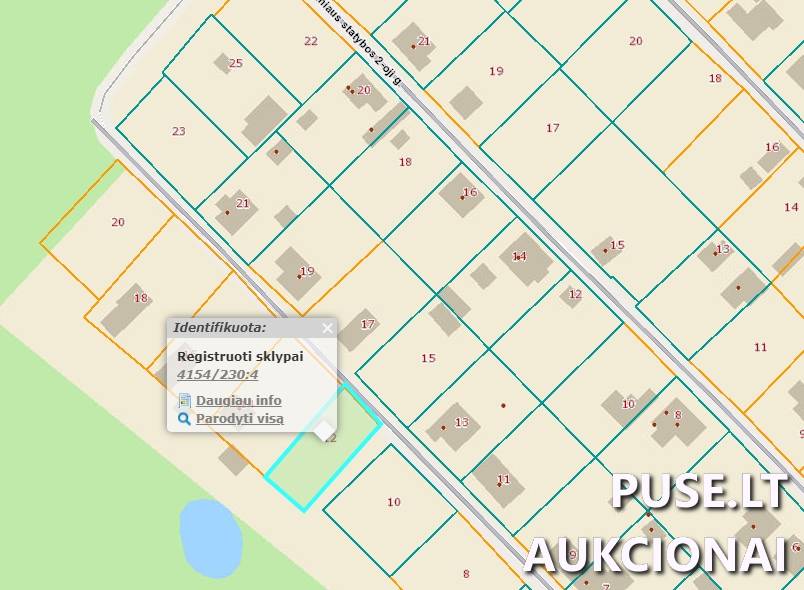 Žemės sklypas Sklypai Vilniaus statybos 1-oji g. 12, 13205 Akmeniškės, Marijampolio sen., Vilniaus r. sav. 1